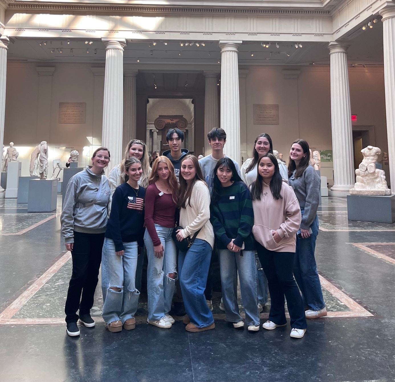 Garden City High School Latin students explore classical art at the Metropolitan Museum of Art